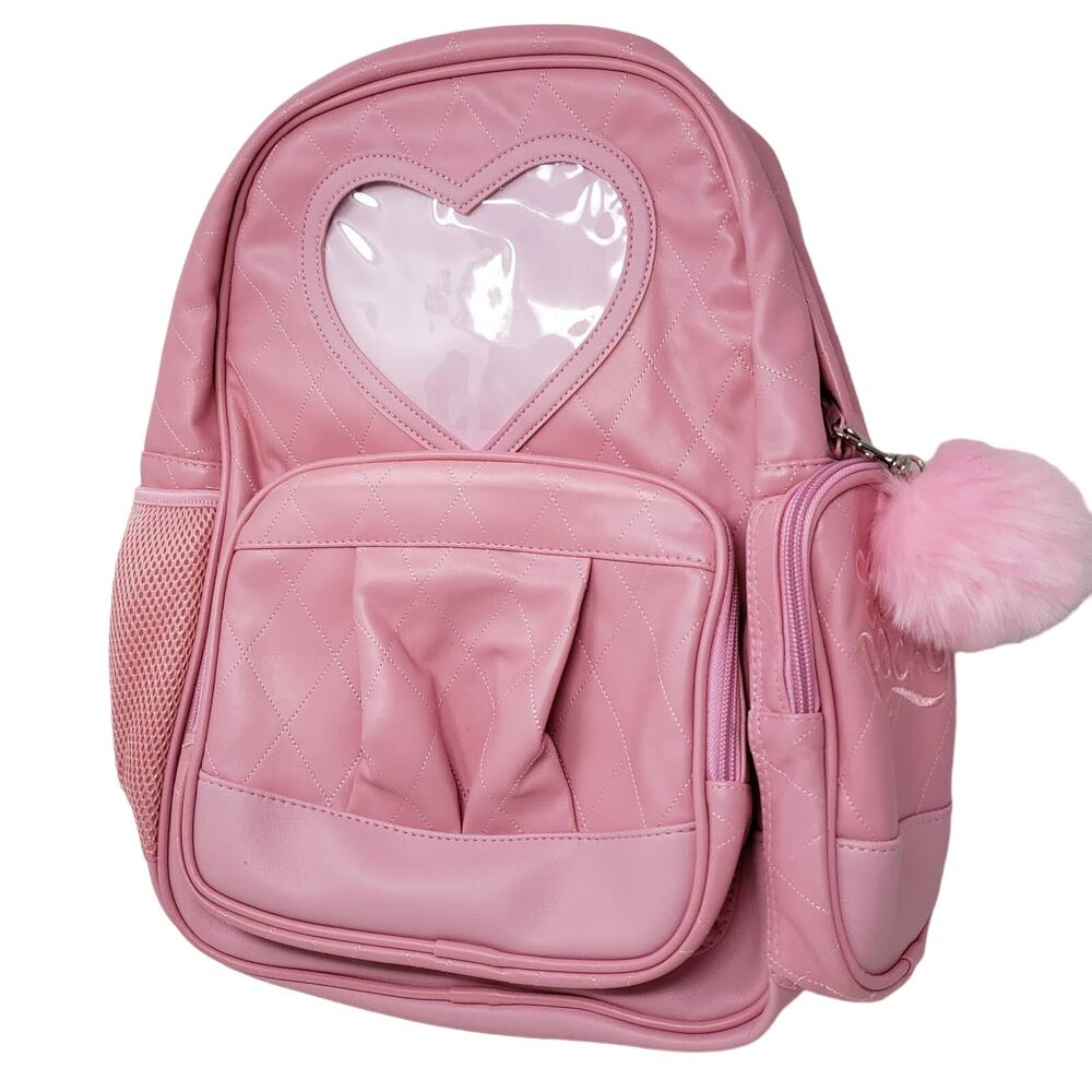 NEW! Stay Peachy 2020 Backpack Pink Heart Cutout Detail